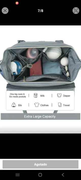 Mochila cambiador bebé con moisés