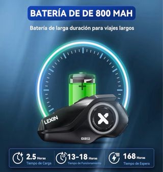 LEXIN G2P Intercomunicador Casco Moto Bluetooth