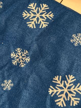 Braga de esquí cuello tubular, azul copos de nieve