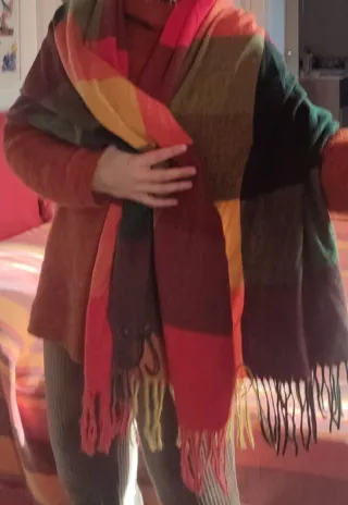 Sciarpa enorme coloratissima e caldissima