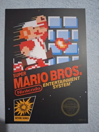 Poster Exclusivo Nintendo Nes Super Mario Bros