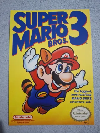 Poster Exclusivo Nintendo Nes Super Mario Bros