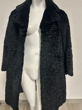 Cappotto in pelliccia di castoro nero
