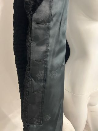 Cappotto in pelliccia di castoro nero