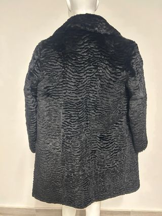 Cappotto in pelliccia di castoro nero