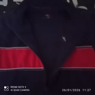 Giacca tuta cotton club blu e rossa