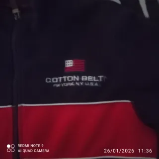 Giacca tuta cotton club blu e rossa