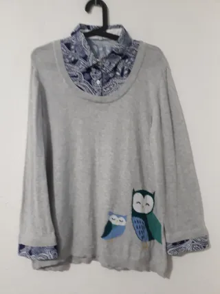 Jersey Lloyd's con estampado de búhos