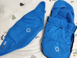 Conjunto de capota y saco polar Bugaboo azul