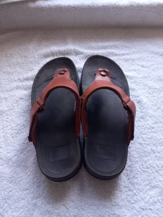 Chanclas Fitflop Hombre Talla 45 Marrón/Negro