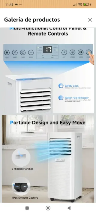 Aire Acondicionado LEENON 9000 BTUs