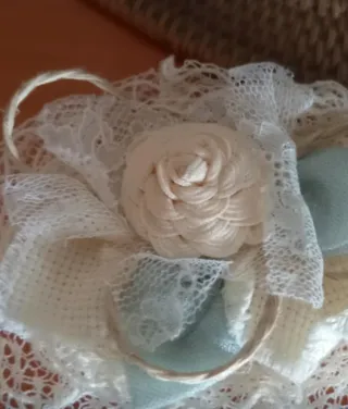 Vestido de Comunión Blanco y Teal