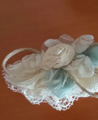 Vestido de Comunión Blanco y Teal