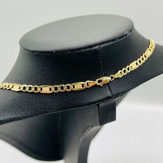 CADENA FIGARO LABRADA 3-1. Oro 18k.