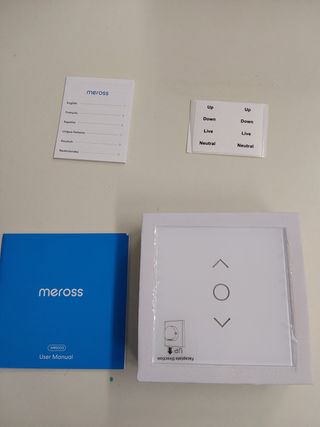 Meross Interruptor de Cortina, Interruptor de Persianas LED Inteligentes WiFi, Compatible con Alexa y Google Assistant, Control