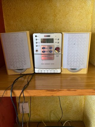 Mini Componente Sanyo Beige/Plata