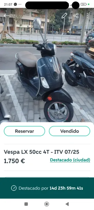 Vespa LX 50 Negra 2006