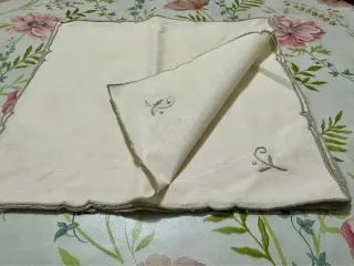 Set 6 Tovagliolini Lino Vintage Beige Grigio