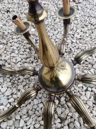 Lámpara de techo bronce 8 brazos