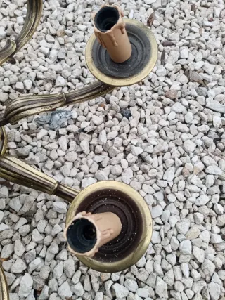 Lámpara de techo bronce 8 brazos