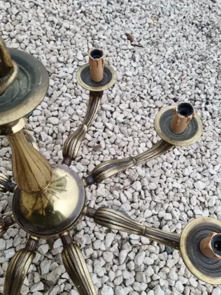 Lámpara de techo bronce 8 brazos