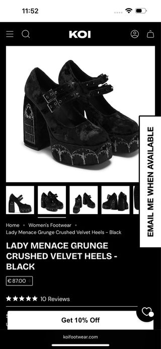 Botas Mary Jane Góticas Tacón Plataforma