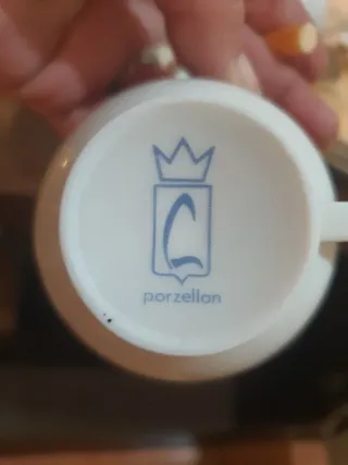 Juego de café porcelana y oro