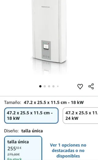 Calentador agua instantáneo Thermoflow Elex 18