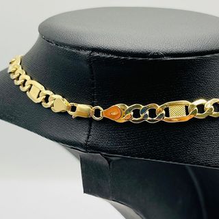 CADENA FIGARO LABRADA 3x1. Oro 18k.