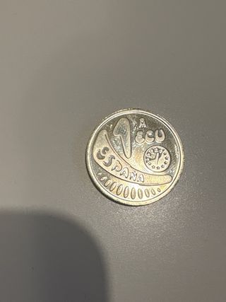 Moneda plata de ley 0,925 por valor 1 ECU.