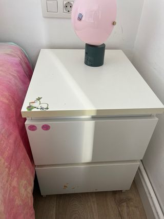 2 Mesitas de Noche Ikea Blancas