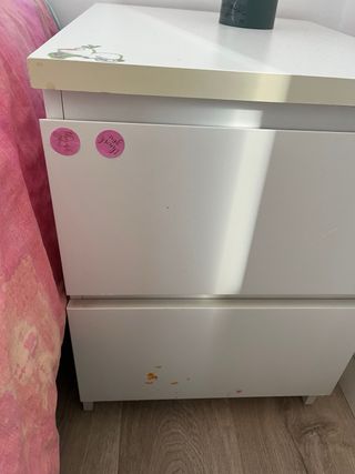 2 Mesitas de Noche Ikea Blancas