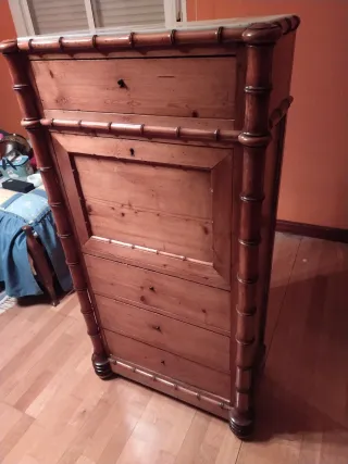 Aparador escritorio madera y mármol