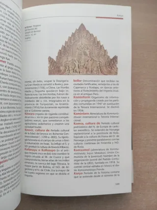 Diccionario de términos históricos.