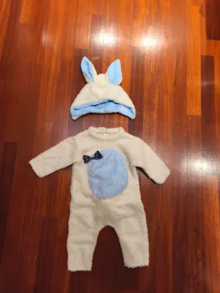 Disfraz conejo Bebé con Gorro 8/10 meses
