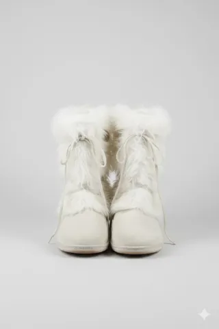 Botas Coolway efecto pelo blanco