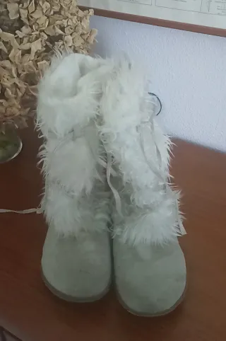 Botas Coolway efecto pelo blanco