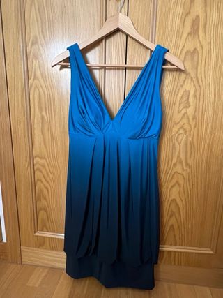 Vestido El Corte Inglés degradado azul
