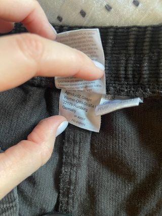 Pantalones pana verde unisex