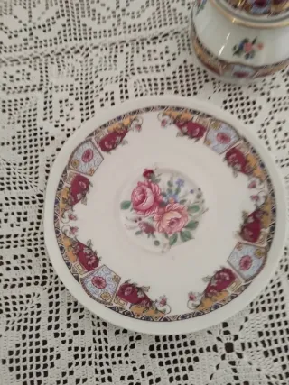 Zuccheriera con piattino stile Limoges