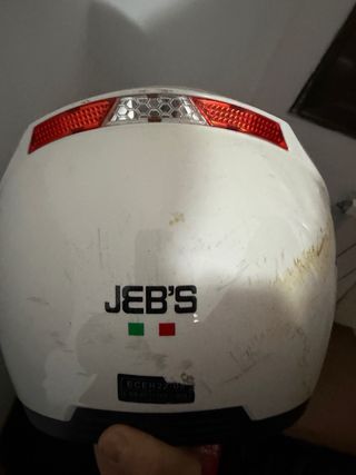 Casco Moto Blanco JEB'S con Visera