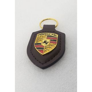 LLAVERO PORSCHE CUERO COLOR MARAON