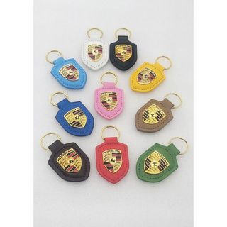 LLAVERO PORSCHE CUERO COLOR MARAON