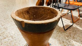 Djembe tambor africano autentico.