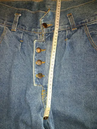 Jeans donna vita alta gamba larga tg 46