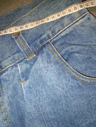 Jeans donna vita alta gamba larga tg 46