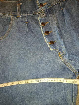 Jeans donna vita alta gamba larga tg 46