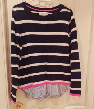 Jersey rayas azul y blanco
