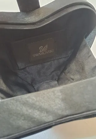 Borsetta a cuore nera Swarovski