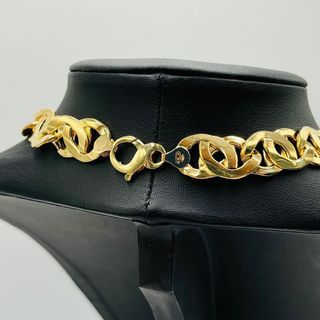 CADENA TIPO CARTIER CORONA CIRCON. VERDES Oro 18K